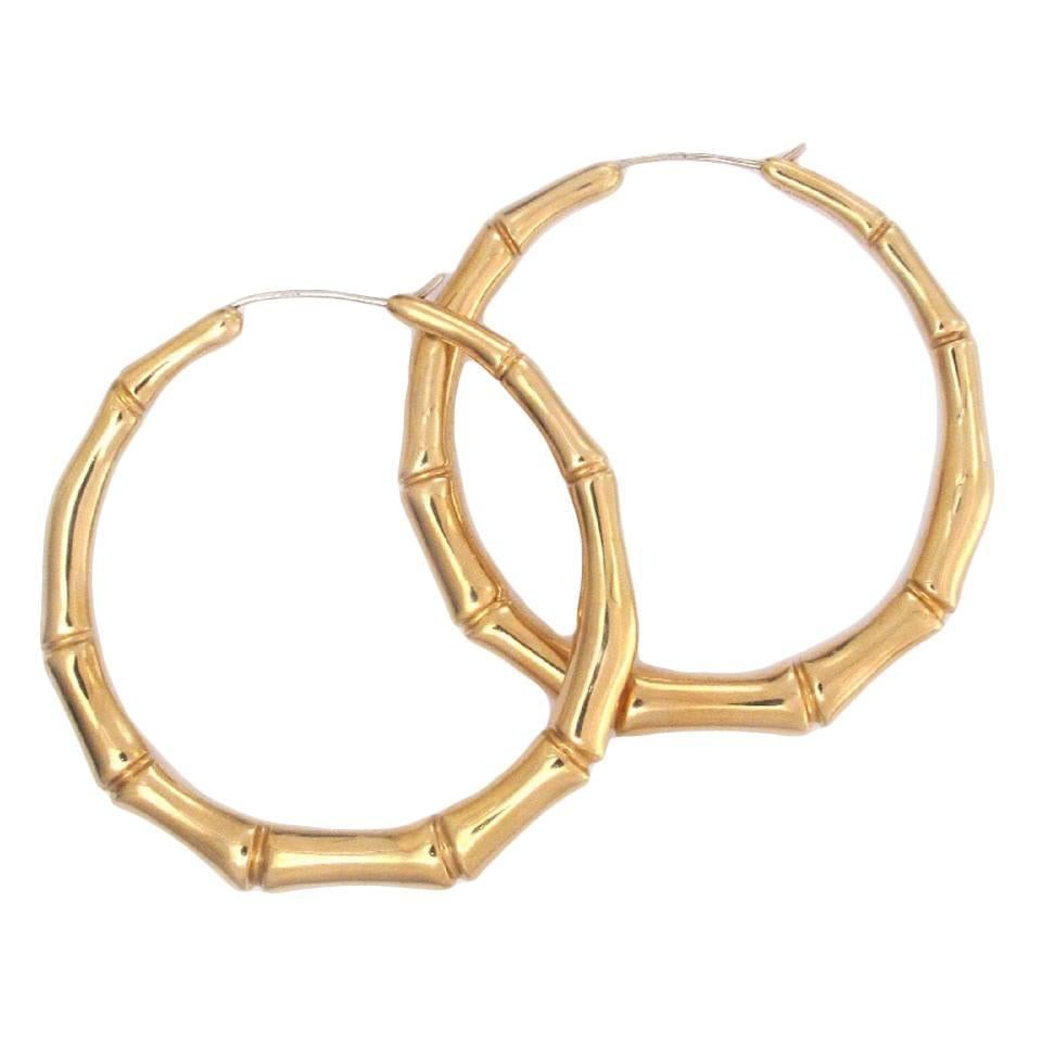 A Pair of Italian Estate Gold Earrings
