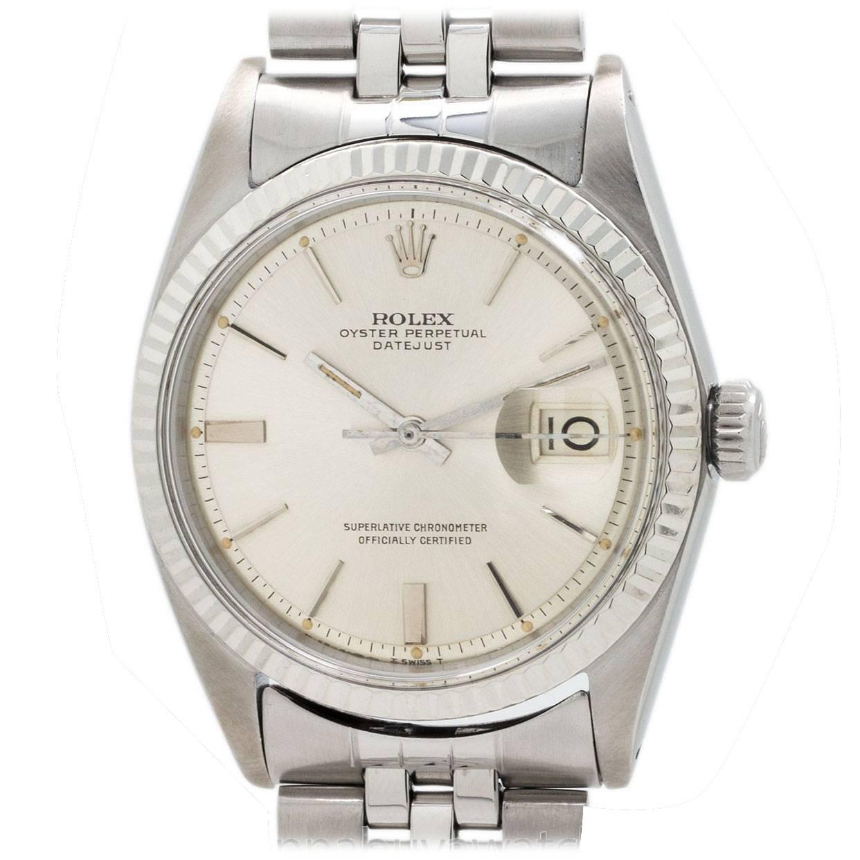 Rolex Stainless Steel Datejust Automatic Wristwatch circa1966