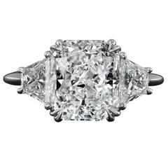 4.04 Carat Radiant Diamond Engagement Ring 2
