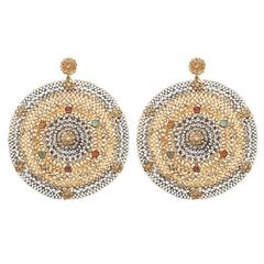 Tourmaline Diamond Gold Fiesta Earrings