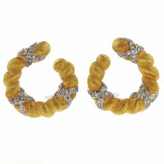 Buccellati Gold Diamond Earrings 3