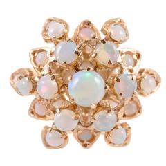 Retro Gold Opal Harem Ring