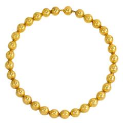 19th Century Gold Bead Necklace