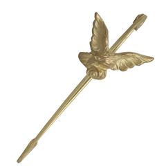 Antique French 1890s 18k Yellow Gold 'Eagle' Pin Brooch 9