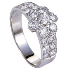 Van Cleef & Arpels Fleurette White Gold and Diamond Ring