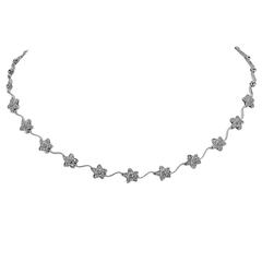 .60 Carats Diamonds Gold Necklace
