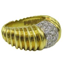 1980s Diamond Gold Ring 12