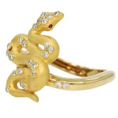 Carrera y Carrera Ruby Diamond Gold Serpent Snake Ring
