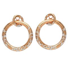 Large Diamond Gold Hoop Earrings 6