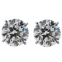 1.90 Carats Diamonds Solitaire Stud Earrings