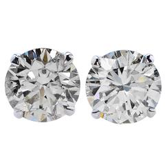 10.55 Carats Diamonds Solitaire Stud Earrings