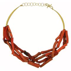 L. Frank Coral Gold Necklace