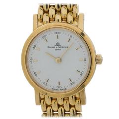 Baume & Mercier Ladies Yellow Gold Gala Dress Model Quartz Wristwatch 1990s