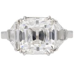 1930s English Art Deco old mine diamond solitaire ring 8