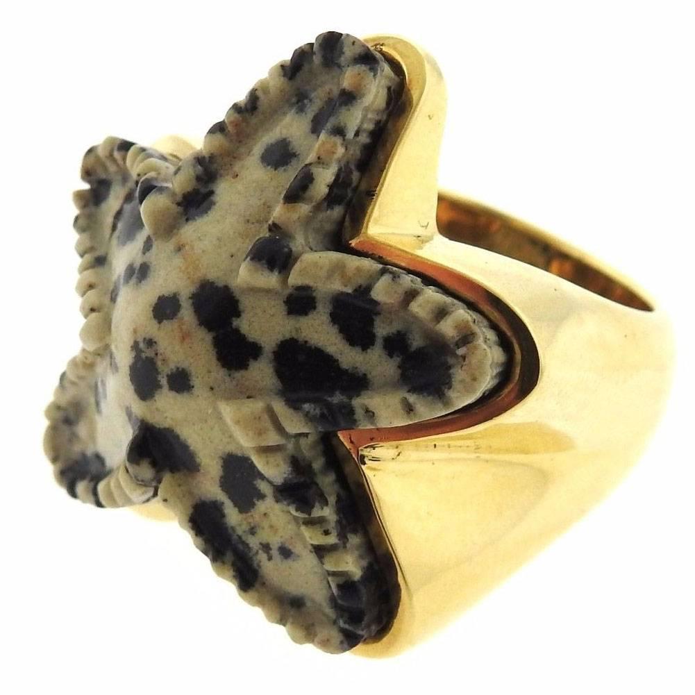 Valentin Magro Stone Gold Starfish Ring