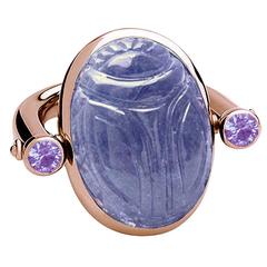 Colleen B. Rosenblat Tanzanite Sapphire Gold Ring 11