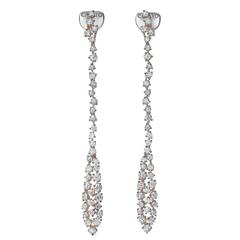 Elegant Diamond Gold Drop Earrings