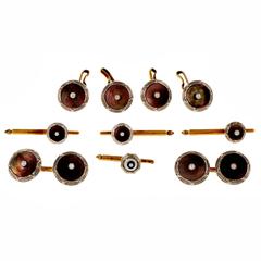 1900s Pearl Mother of Pearl Gold Platinum Dress Set 9