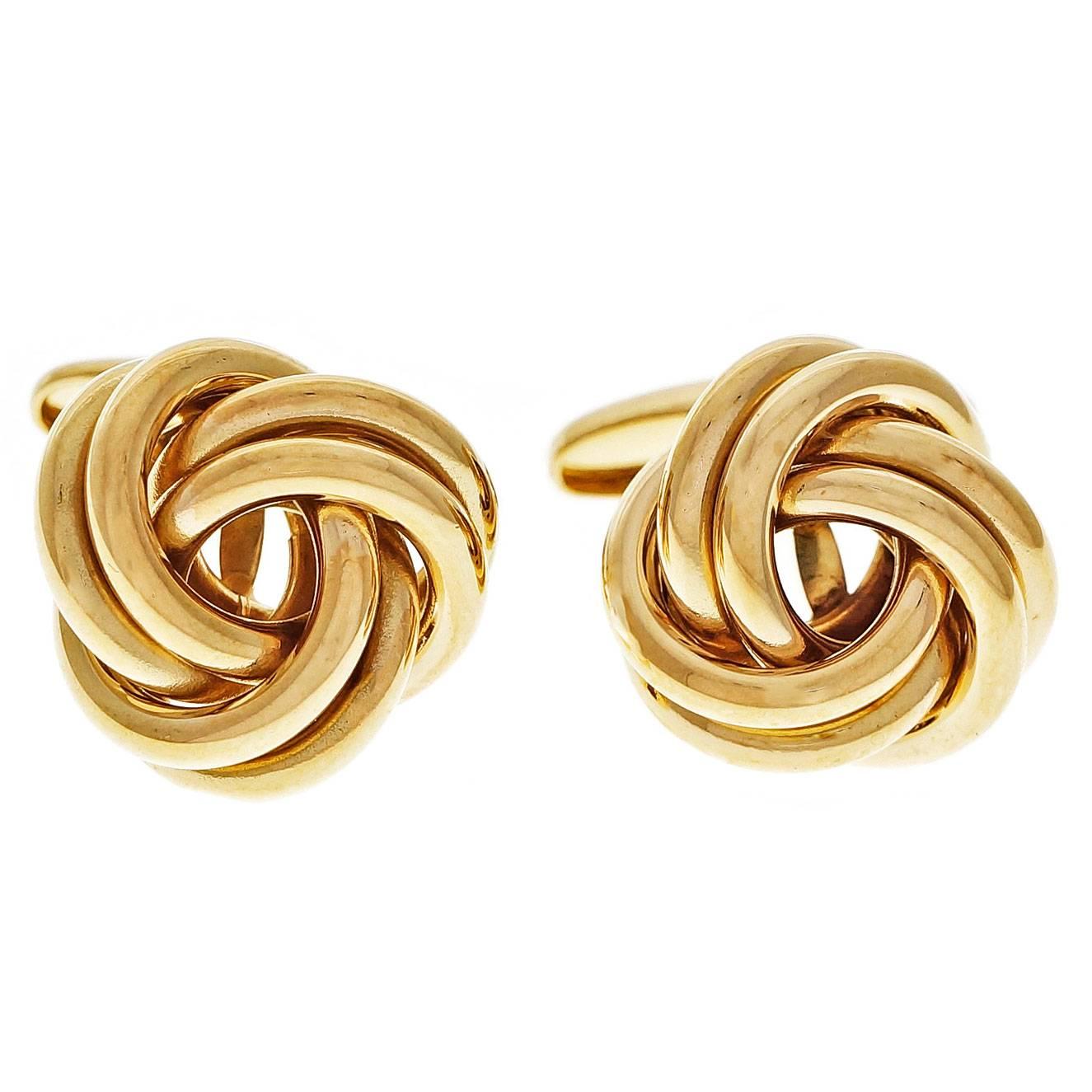 B. A. Ballou Gold Knot Cufflinks