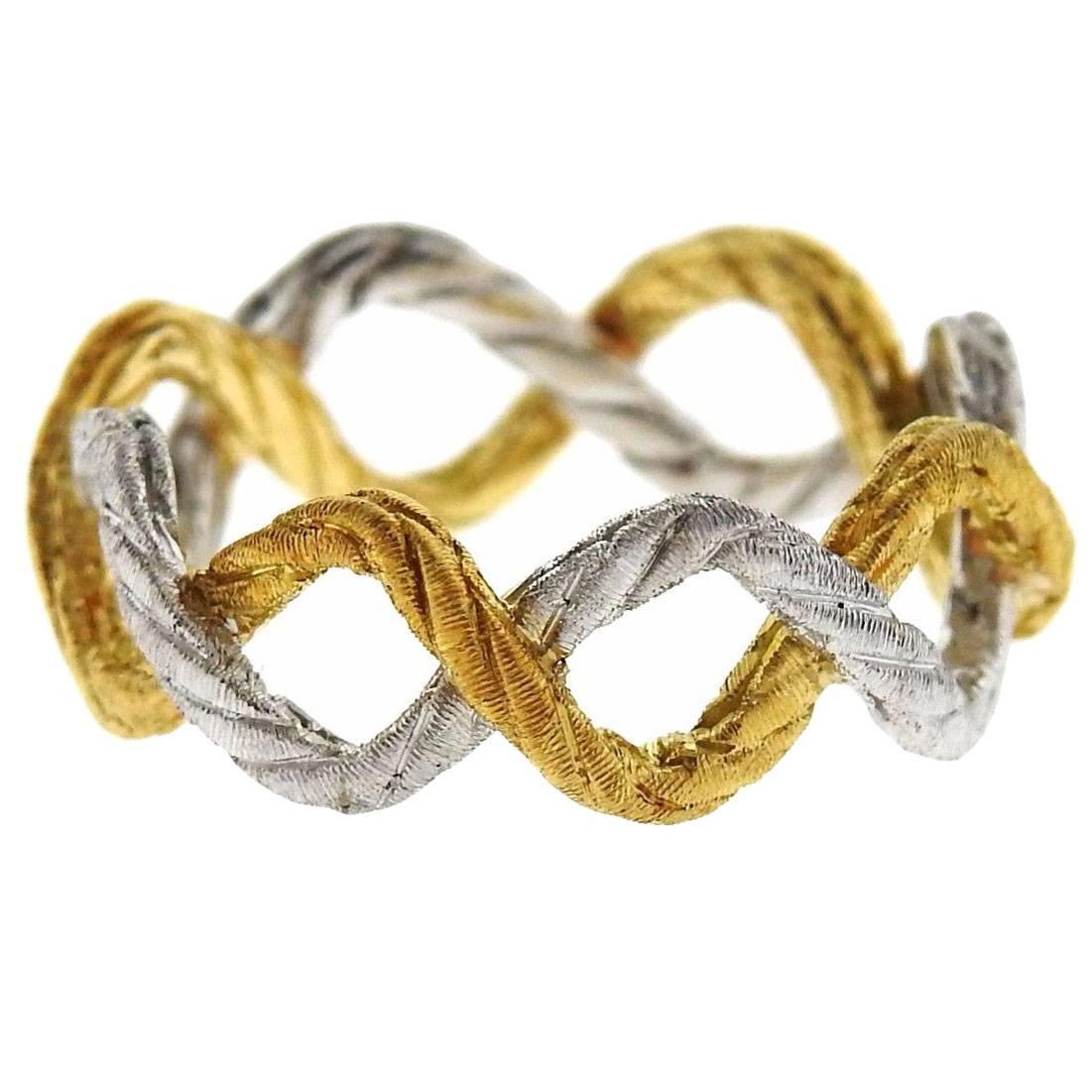 Buccellati Two Color Gold Braided Band Ring