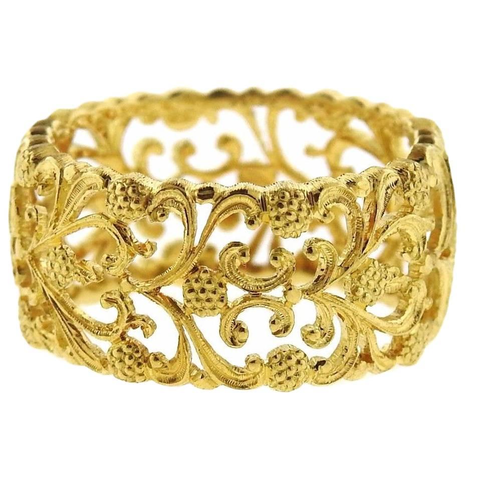 Buccellati Gold Openwork Wedding Band Ring