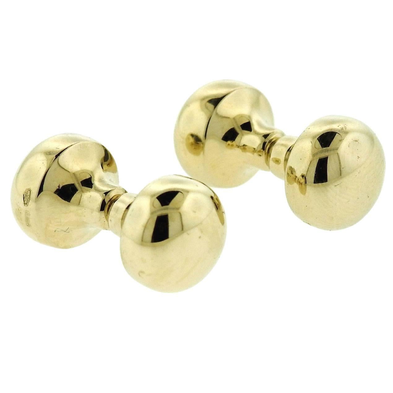 Pomellato Gold Bar Cufflinks