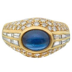 Anello Cartier Zaffiro Diamante Oro Gypsy