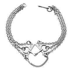 Hermes H Gold Chain Link Bracelet 12