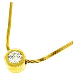 1980s Elegant Modernist Diamond Gold Necklace