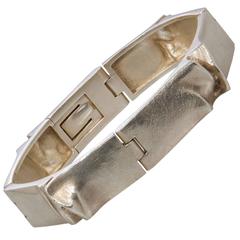 Vintage Mid Century Modernist Bjorn Weckstrom for Lapponia Sterling Ceres Bracelet
