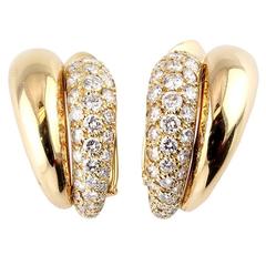 Van Cleef & Arpels Diamond Gold Earrings