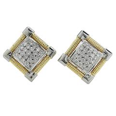 1.15 Carat Diamond Gold Stud Earrings