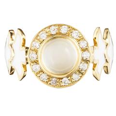Sabine Getty Prospero Aurelia Moonstone Ring in Gold Moonstone and White Diamond 8