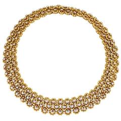 Italian Mid-20th Century Diamond and Gold Necklace 2