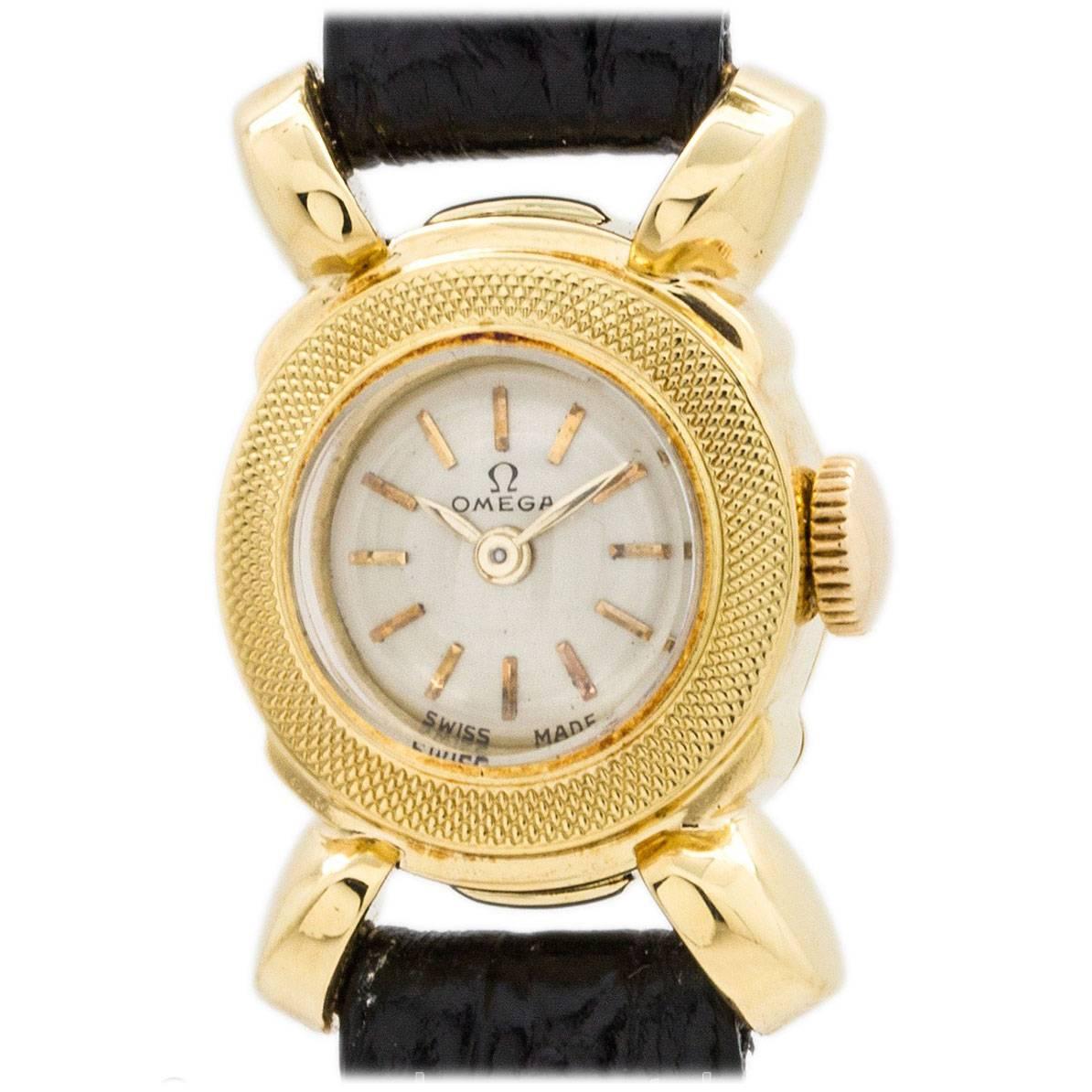 Lady Omega Yellow Gold Dress Wristwatch
