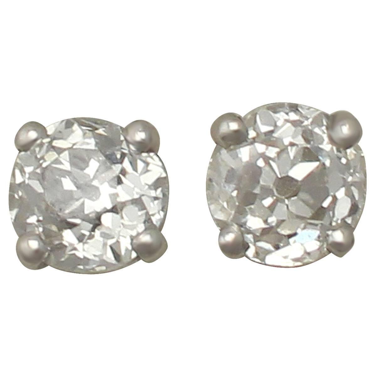 Antique Diamond Stud Earrings At 1stdibs