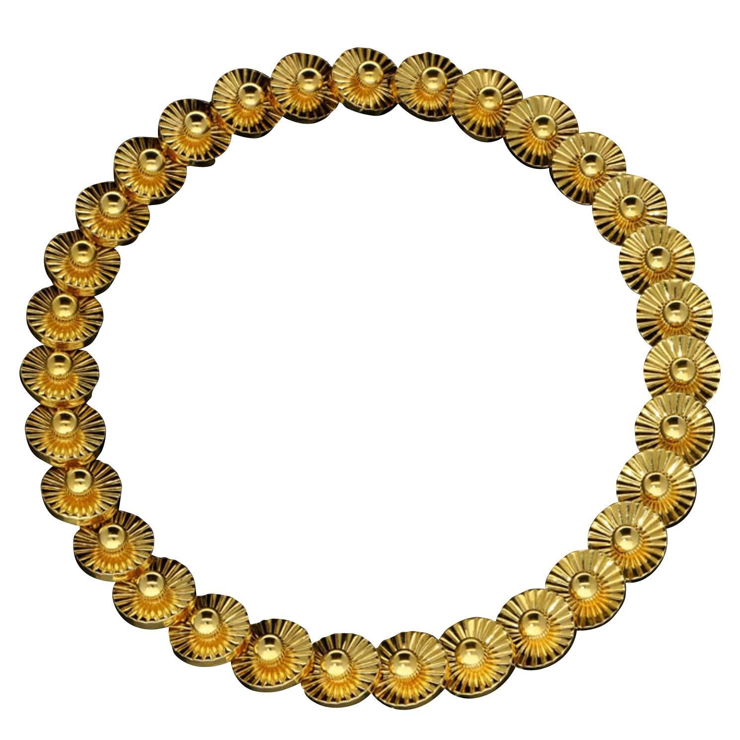 1959 Boucheron Gold Stylised Daisy Necklace
