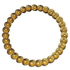 Vintage 1959 Boucheron Gold Stylised Daisy Necklace