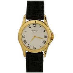 Patek Philippe Ladies Yellow Gold Calatrava Wristwatch Ref 4905 7