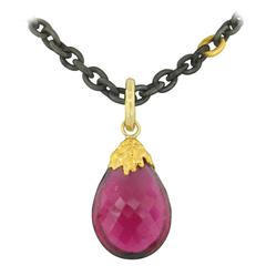 Victor Velyan Rubelite Gold Pendant