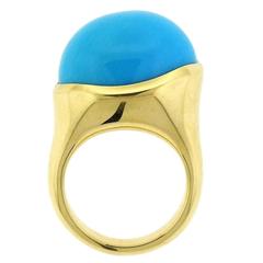 Tiffany & Co. Elsa Peretti Turquoise Cabochon Gold Ring