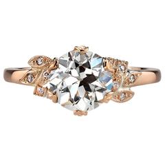 1.84 carat Victorian Floral Inspired Diamond Engagement Ring