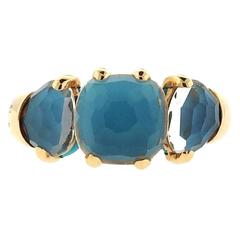 Pomellato Capri Crystal Turquoise Gold Ring