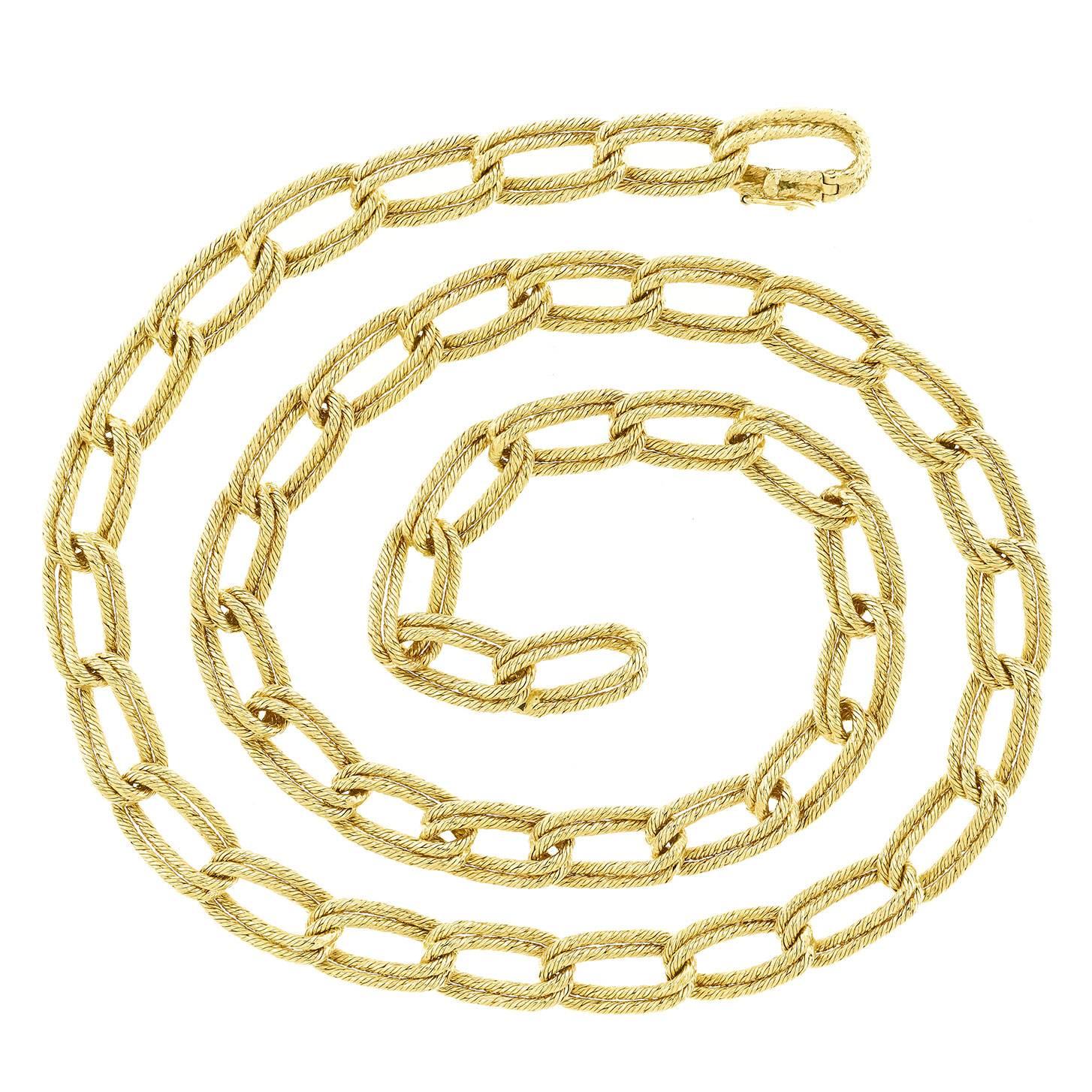 Gubelin Twisted Cable Double-Link Gold Necklace