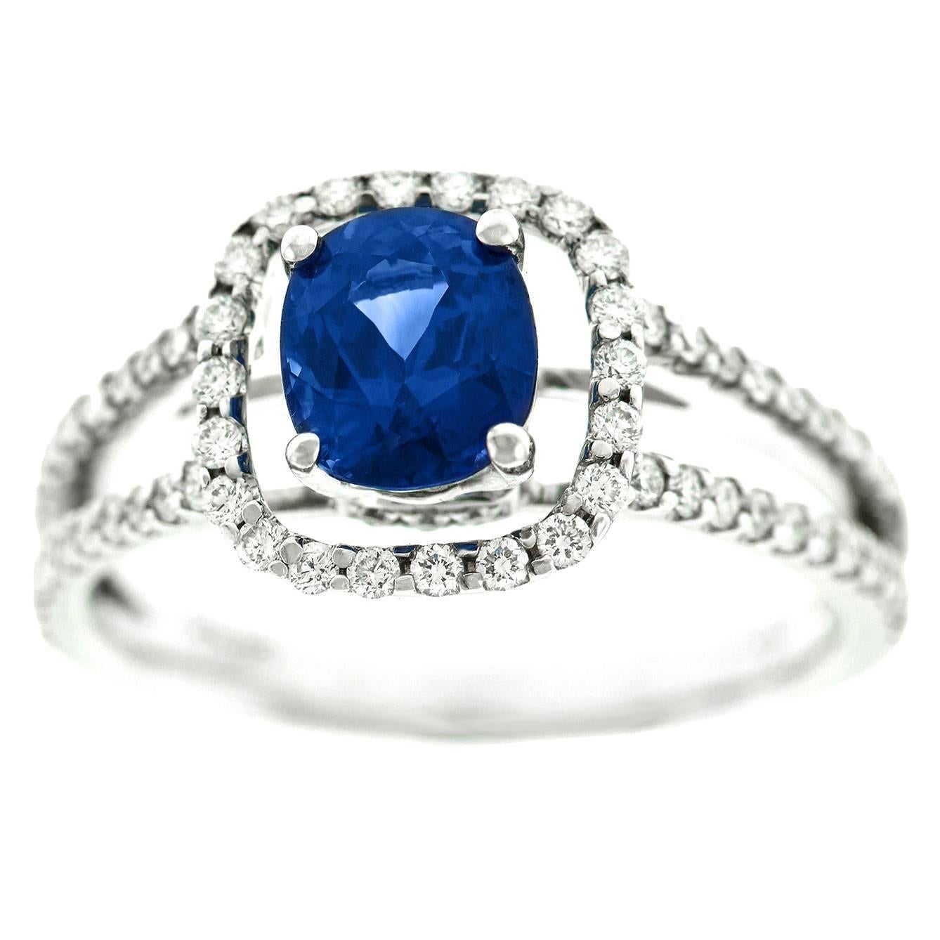 Beautiful Sapphire Diamond Gold Ring