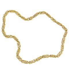 1960s Boris LeBeau Diamond Gold Organic Link Chain 5
