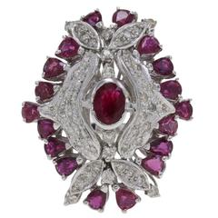 Luise Ruby Diamond Gold Dome Ring 6