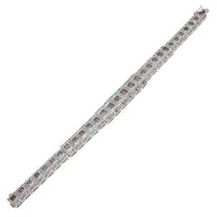 Luise Fancy Brown Diamond and Diamond Gold RetroTennis Bracelet 12