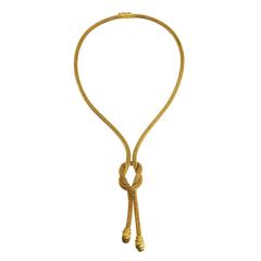 Lalaounis Gold Hercules Knot Necklace