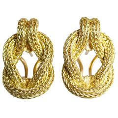 Lalaounis Gold Hercules Knot Earclips